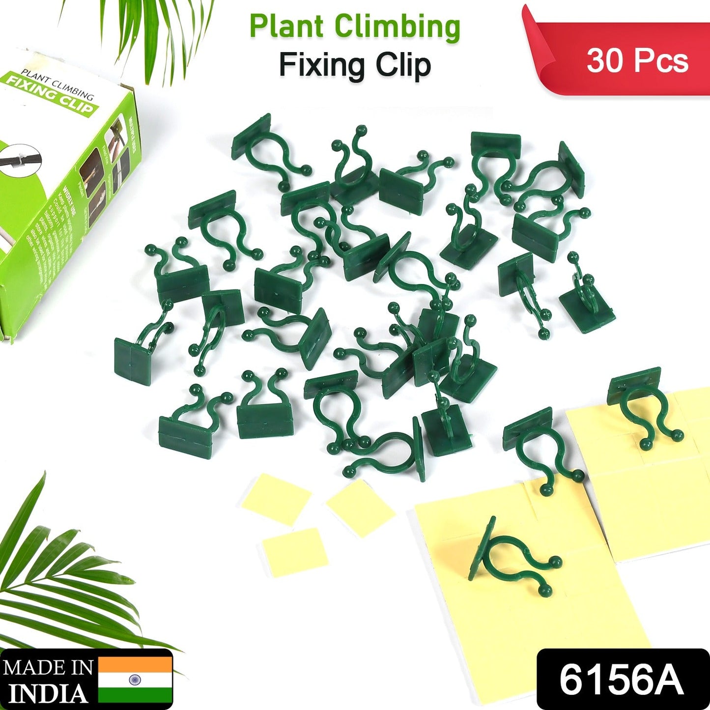 6156A 30pcs wall Plant Climbing Clip widely used for holding plants and poultry purposes and all. DeoDap