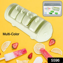 5596 CARTOON SHAPE MOLD ICE CANDY, POPSICLE MOLD ICE, PLASTIC ICE CANDY MAKER KULFI MAKER MOLDS SET WITH 4 CUPS (1 PC / MULTICOLOR)