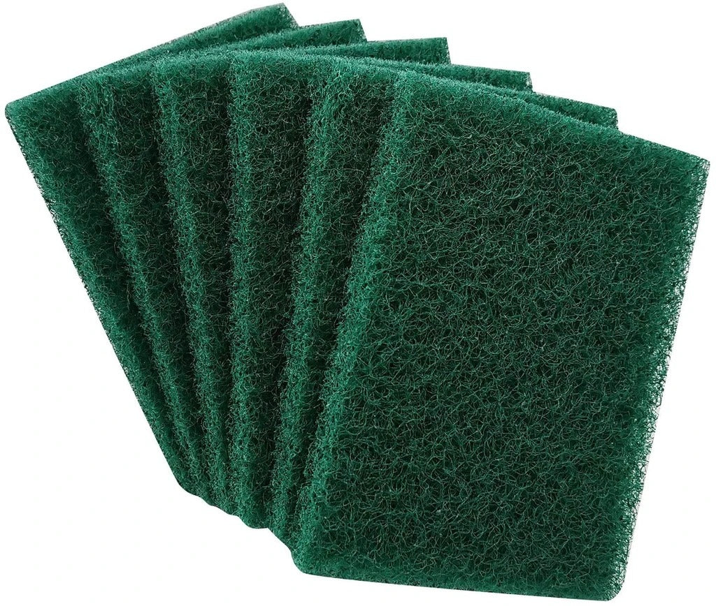3438 Scrub Sponge Cleaning Pads Aqua Green (Pack Of 6) DeoDap