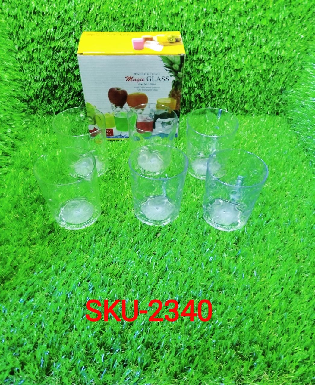 2340 Multi Purpose Unbreakable Drinking Glass (Set of 6 Pieces) (300ml) DeoDap