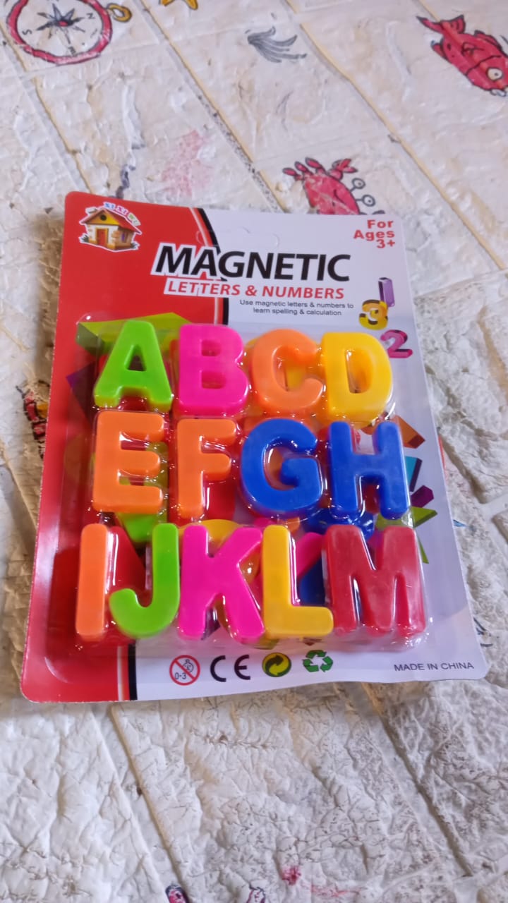 1923 English A to Z Small letter Colorful Magnetic Alphabet to Educate Kids in Fun Play & Learn | Toy for Preschool Learning, Spelling, Counting (26 Alphabet)