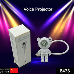 8473 USB Intelligent Voice Projector Astro Night Light  Projector, Galaxy Light Star Projector, Cartoon Light, LED Light, Desk Lamp, Mini Night Light, Cartoon Reading Lamp, USB Port for Kids Room Adults Bedroom Party Gaming Room
