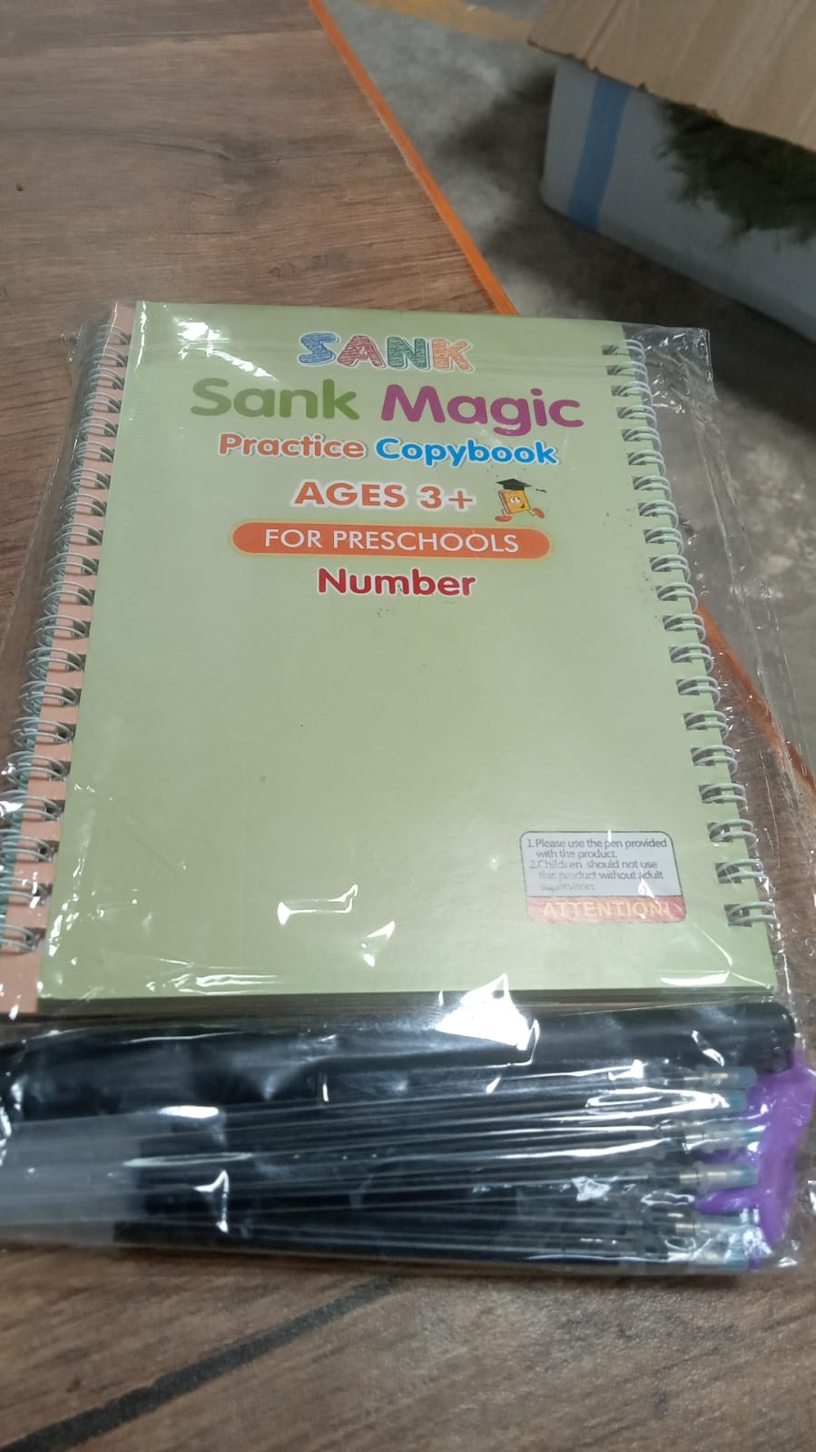 8075 4 Pc Magic Copybook widely used by kids, children’s and even adults also to write down important things over it while emergencies etc.