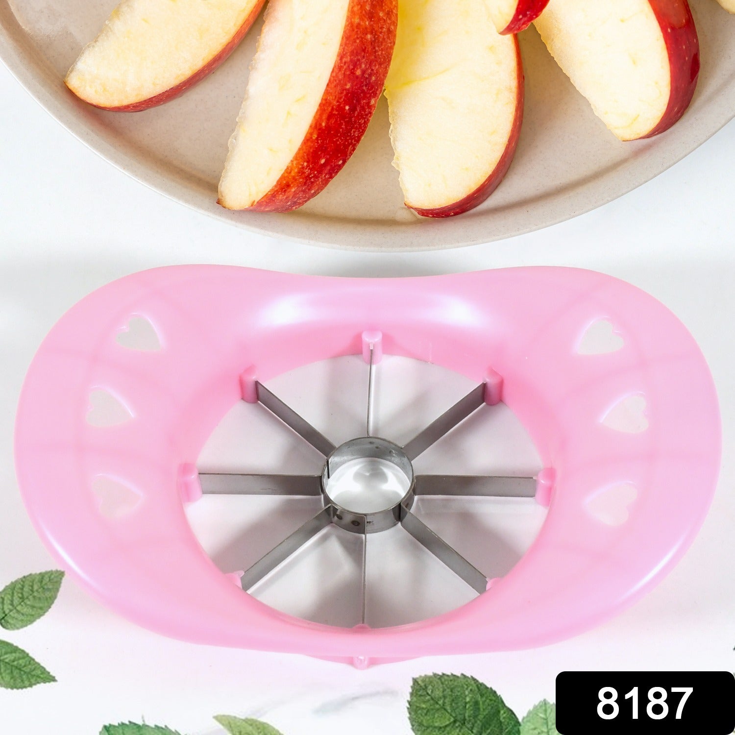 8187 Multi Purpose Fruit Slicer Apple Cutter Regular With 8 Stainless Steel Blades Apple Slicer (1 Pc)