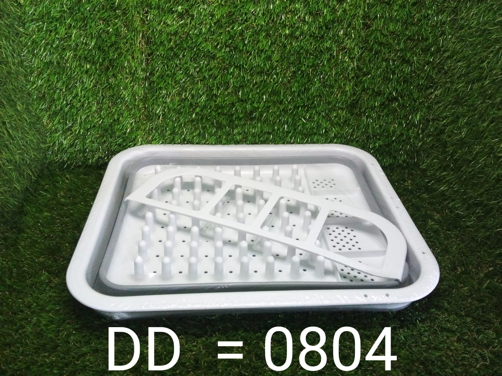 0804 Collapsible Folding Silicone Dish Drying Drainer Rack with Spoon Fork Knife Storage Holder DeoDap