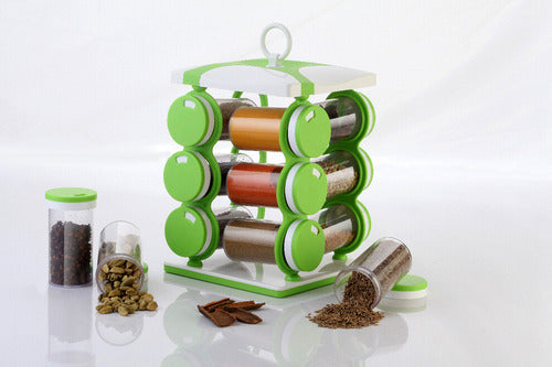 2036 Spice jar Set - Food Grade Plastic 12pcs Spice jar (Brown Box) DeoDap