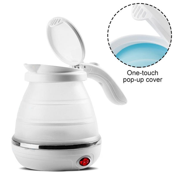 2137 Silicone Foldable Collapsible Electric Water Kettle Camping  Boiler DeoDap